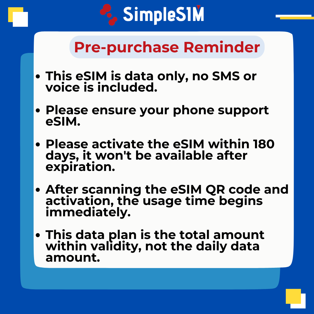 【歐洲30+地區通用eSIM】高速上網不降速|7-180天|1-50GB