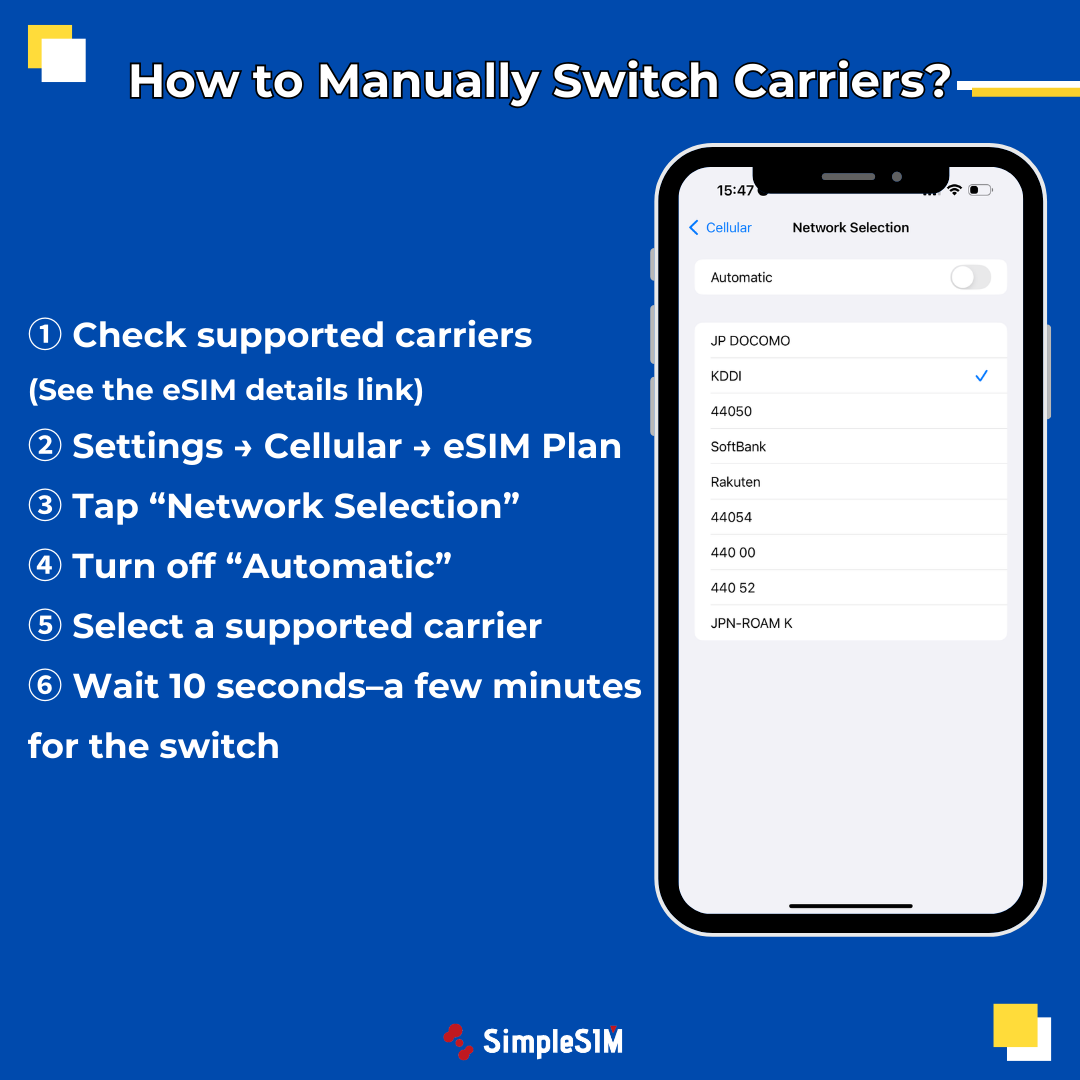 How to Manually Switch Carriers?